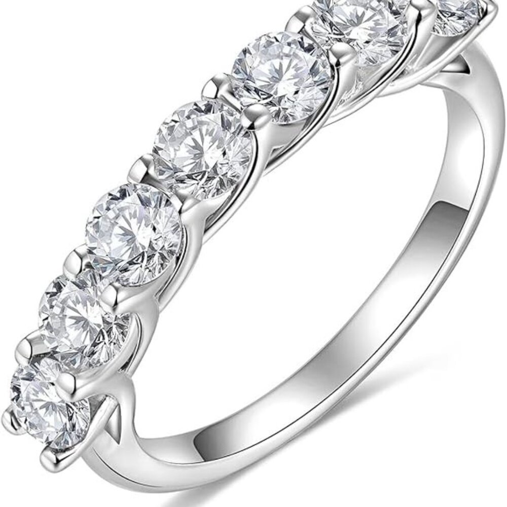 D Color VVS1 Clarity Moissanite Ring Solid 925 Sterling Silver